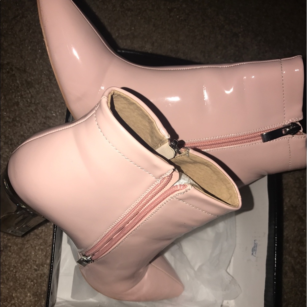 Pink Boot W/ Clear Heel - Picture 5 of 7