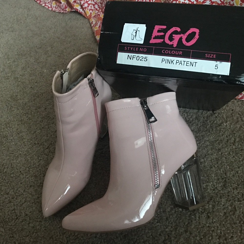 Pink Boot W/ Clear Heel - Picture 7 of 7