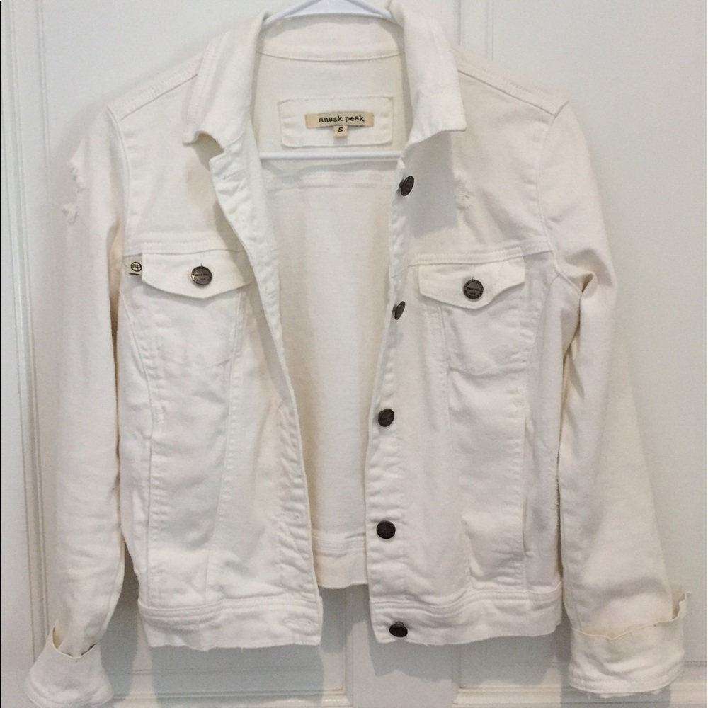 White denim jacket size small