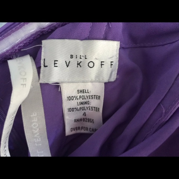 Bill Levkoff Lavender Bridesmaid Dress size 4 - Picture 3 of 4