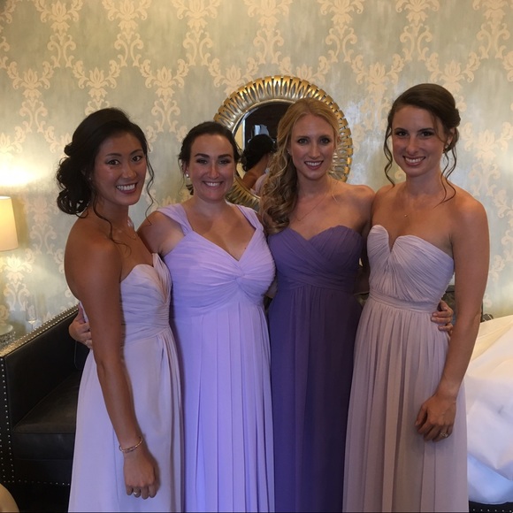 Bill Levkoff Lavender Bridesmaid Dress size 4 - Picture 4 of 4