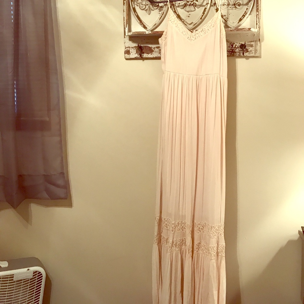 Blush maxi dress