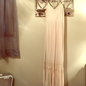 Blush maxi dress