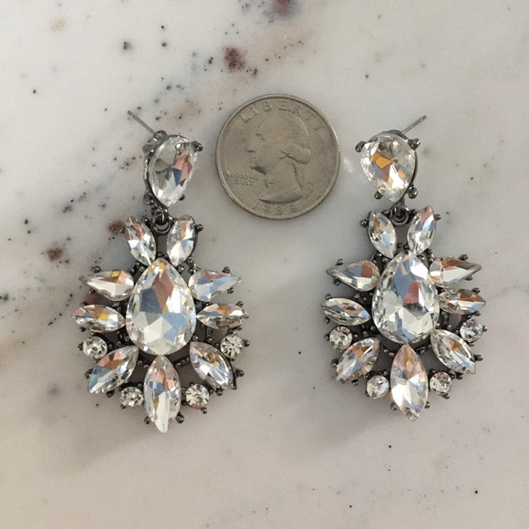 "Vivienne" Earrings || Clear Crystal Statement - Picture 5 of 9