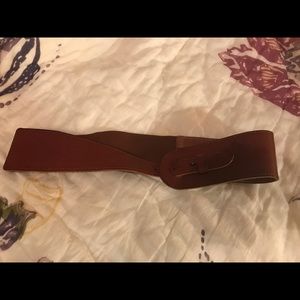 Anthropologie brown leather corset belt NWOT