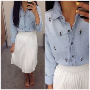 embellished chambray shirt ✨