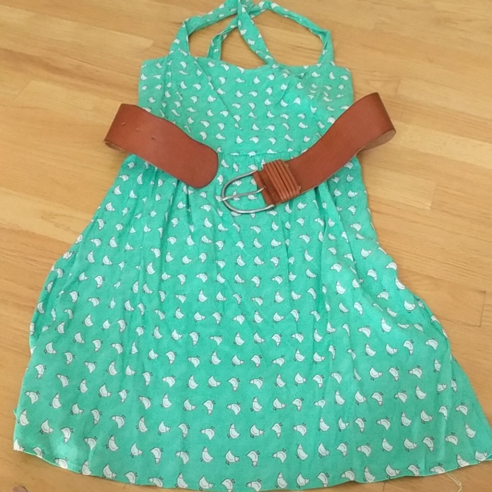 Chicken print mini dress