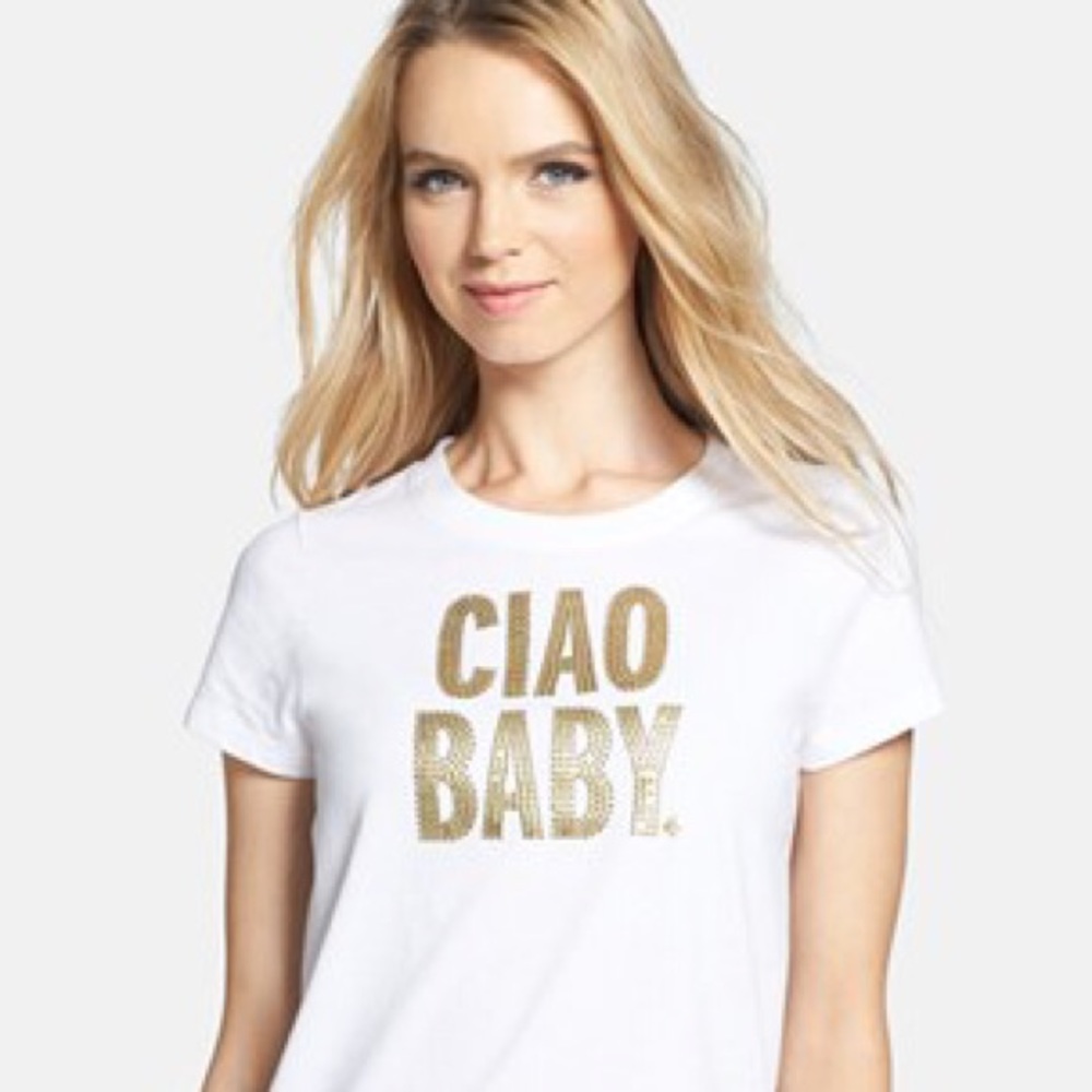 ✨kate spade 'ciao baby' tee ✨