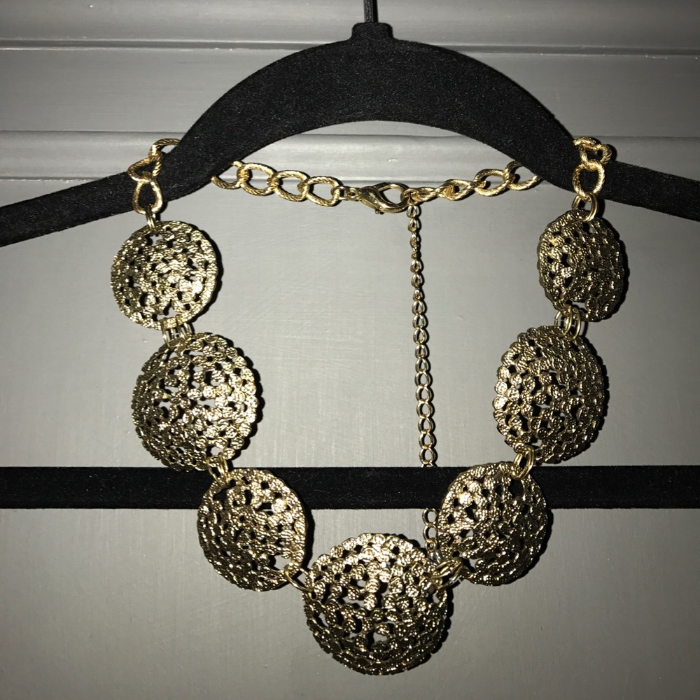 Gold statement necklace