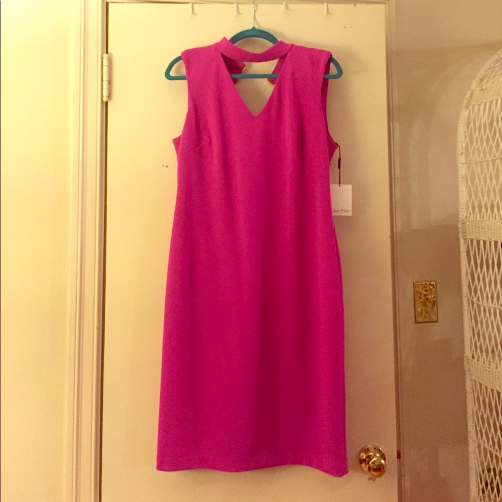 Pink Calvin Klein dress!
