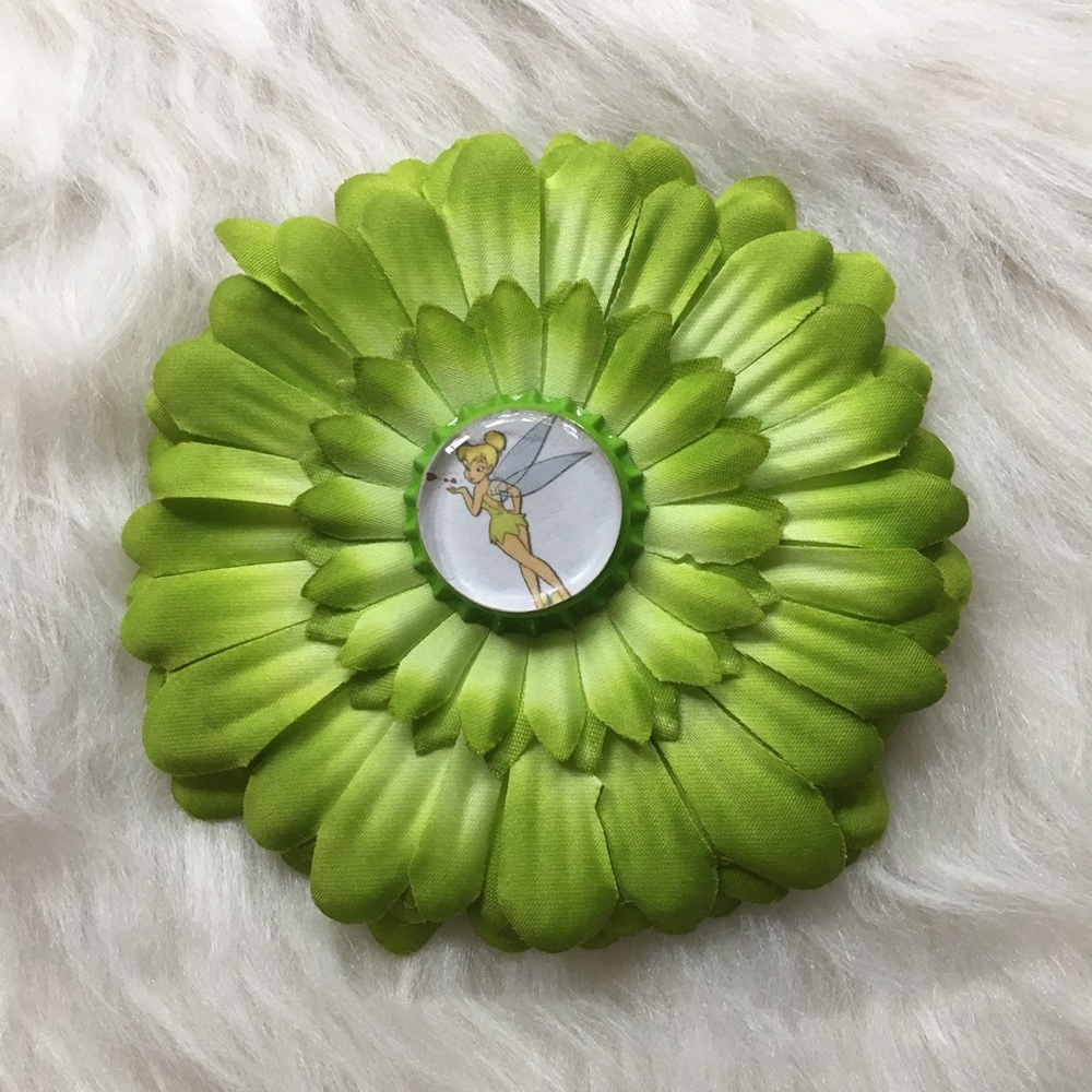Tinkerbell flower hair clip