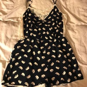 Navy blue romper