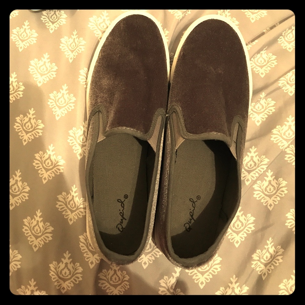 Suede slip on shoes