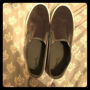 Suede slip on shoes