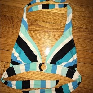 Ocean dream size 10 bikini top black white blue summer beach lake bathing suit