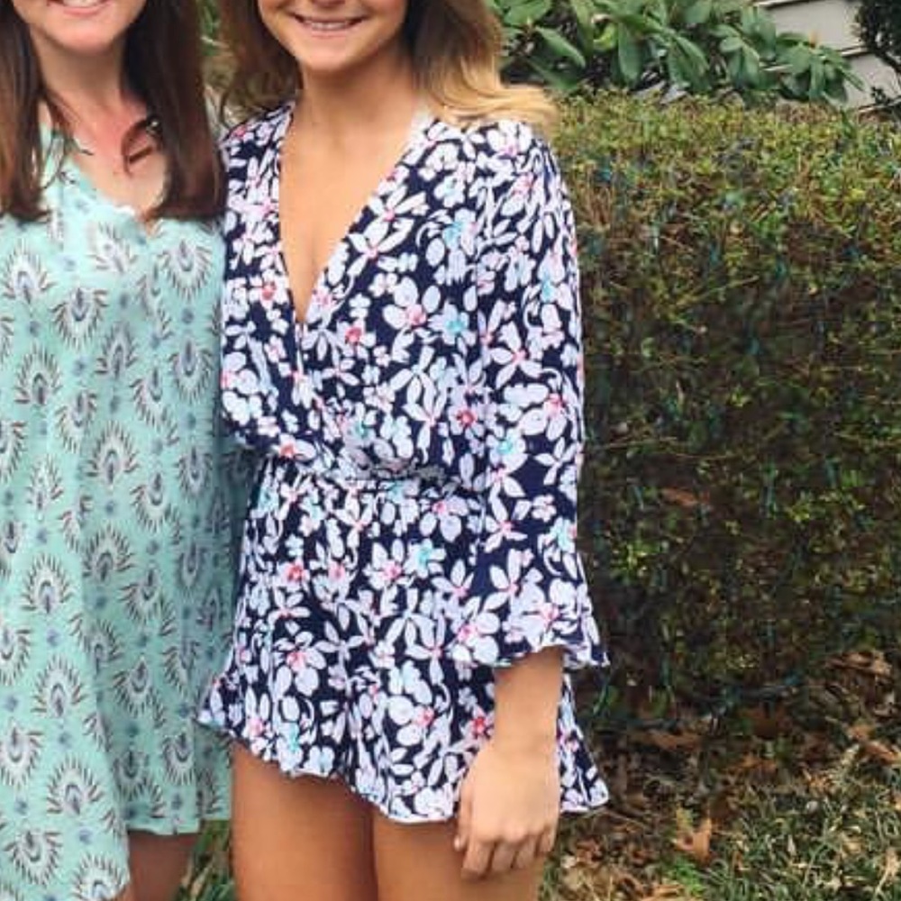 AQUA Floral Romper