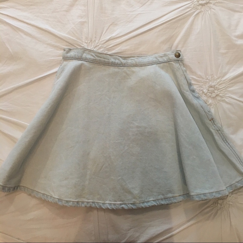 American Apparel Denim Light Wash Circle Skirt