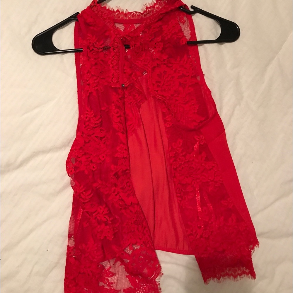 Nordstrom Rack high beck open back cute shirt