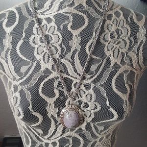 Silver and Gray pendant necklace