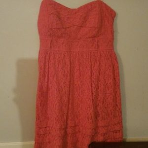 Strapless mini dress