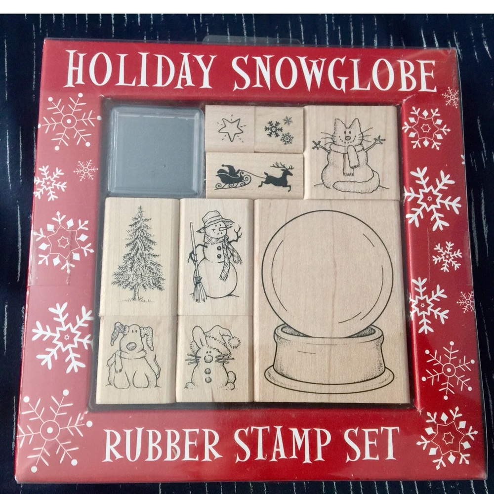 NWT Holiday Rubber Stamp Set
