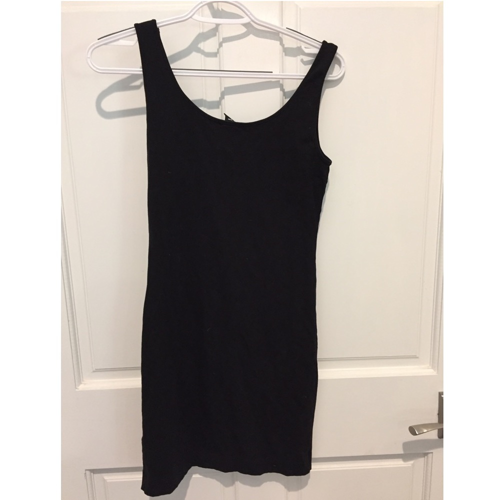 H&M black slip dress 95% cotton 5% elastane