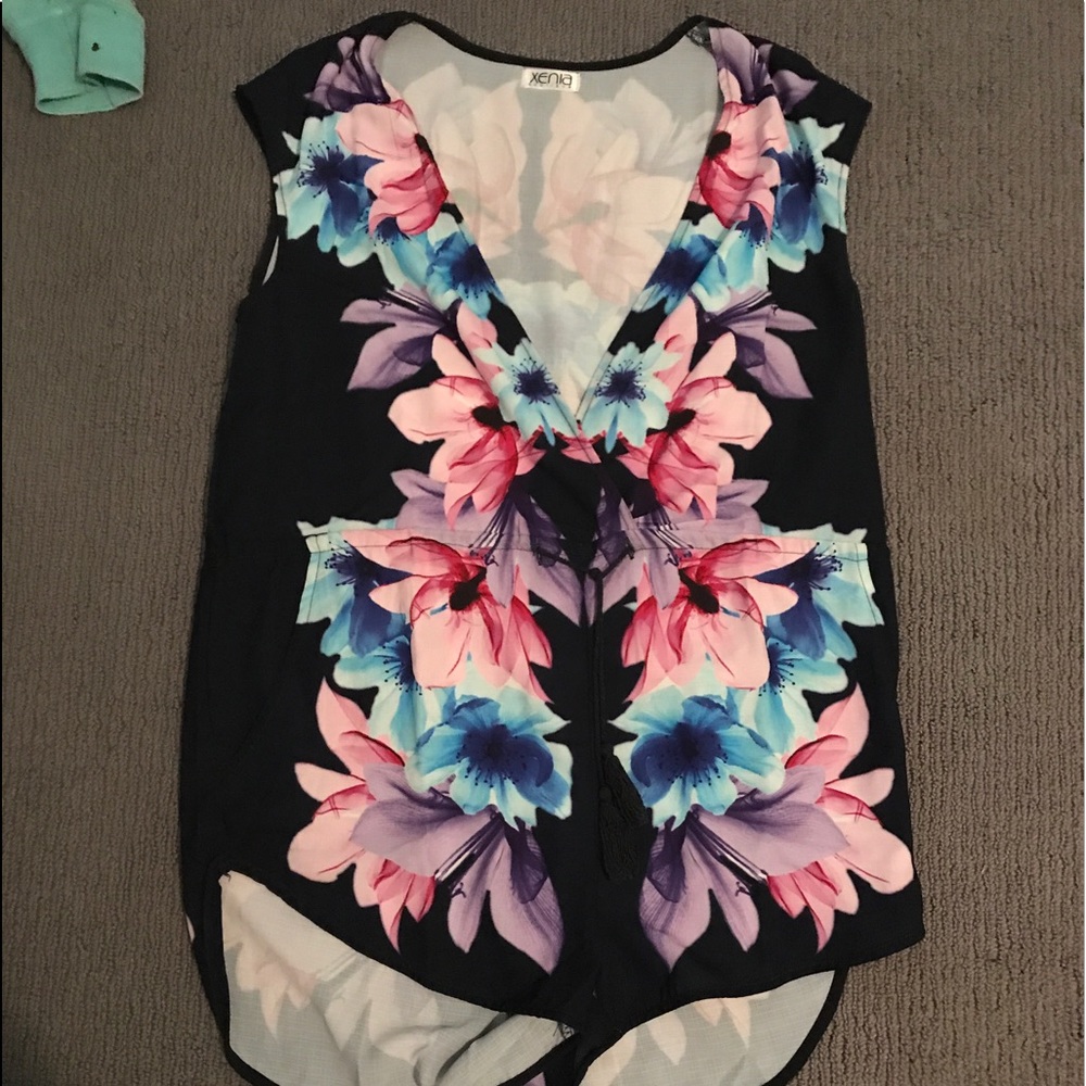 XENIA boutique floral tie romper