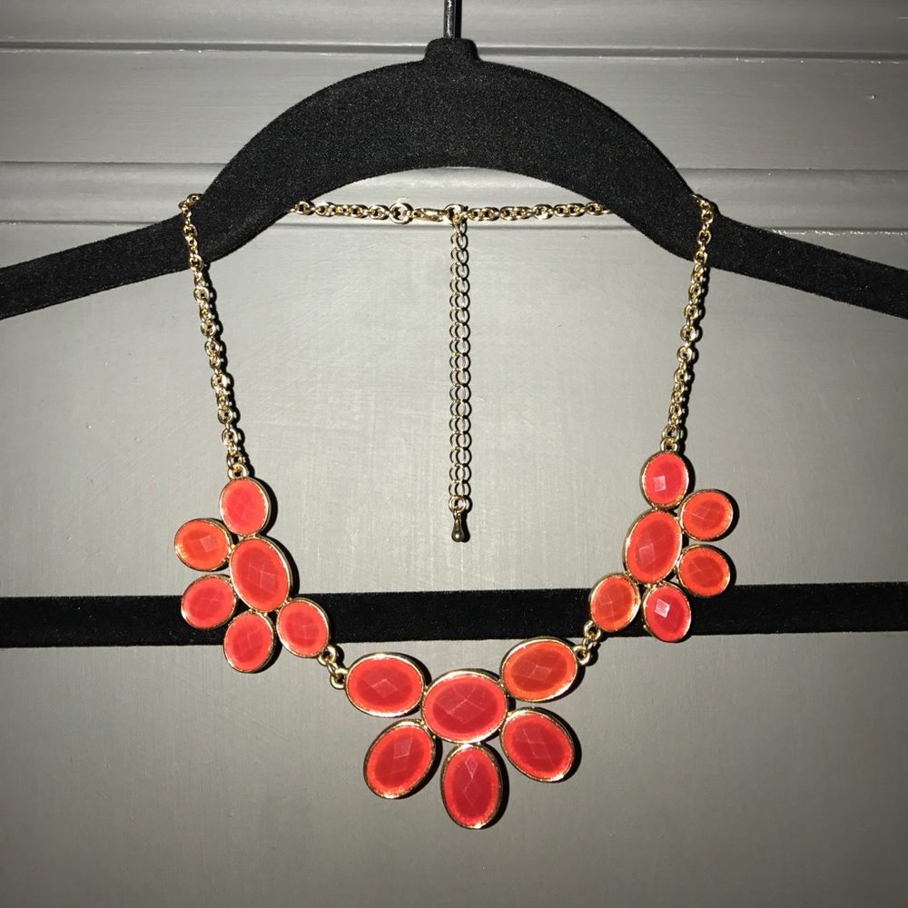 Classy red and gold statement necklace