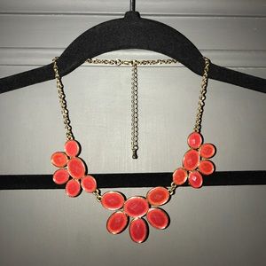 Classy red and gold statement necklace