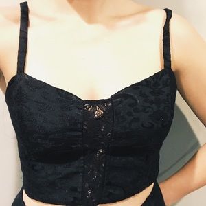 Urban Outfitters Brocade Lace Crop Tank / Bra