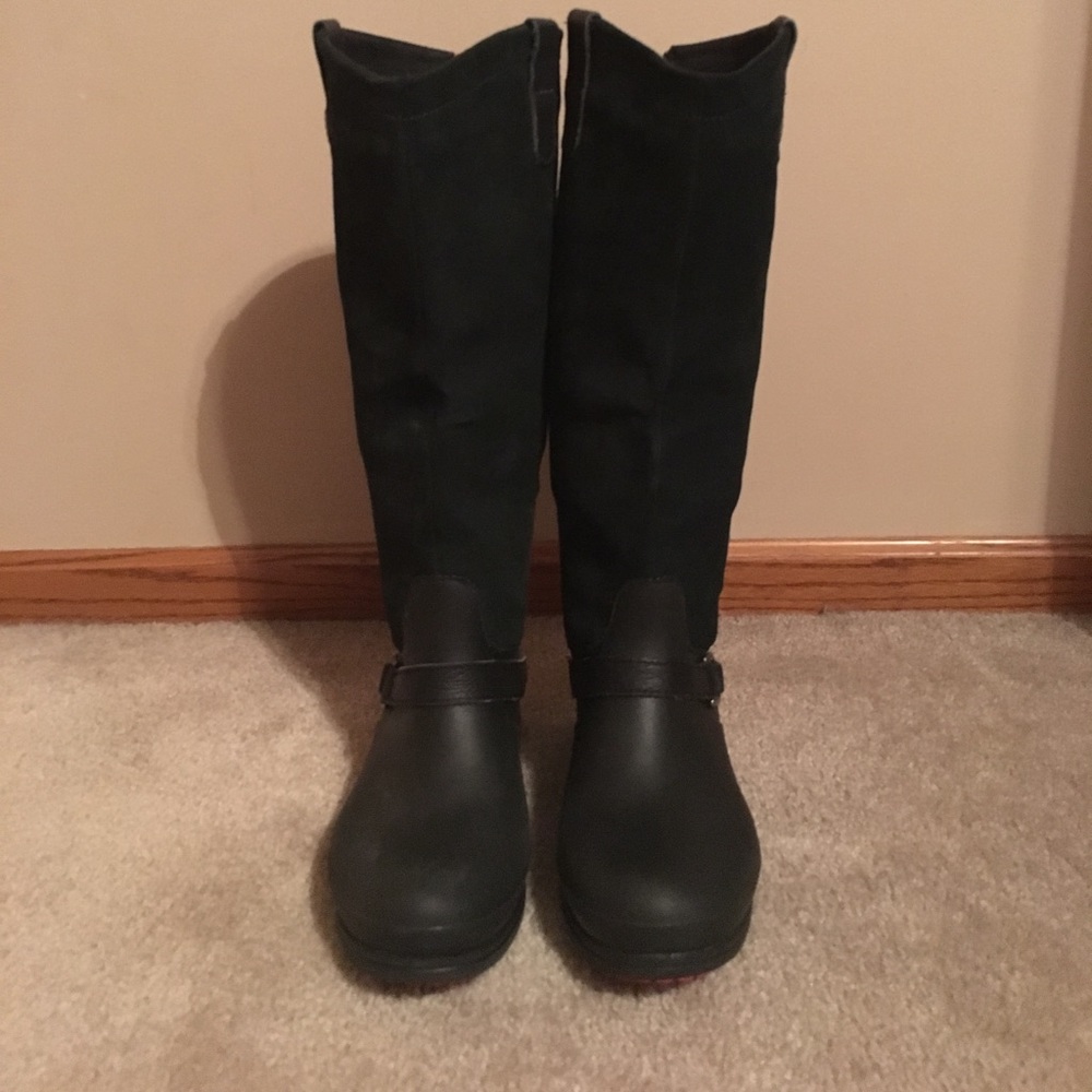 Crocs Black Suede Boots