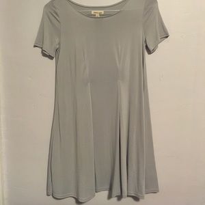 Silence + Noise gray swing tshirt dress