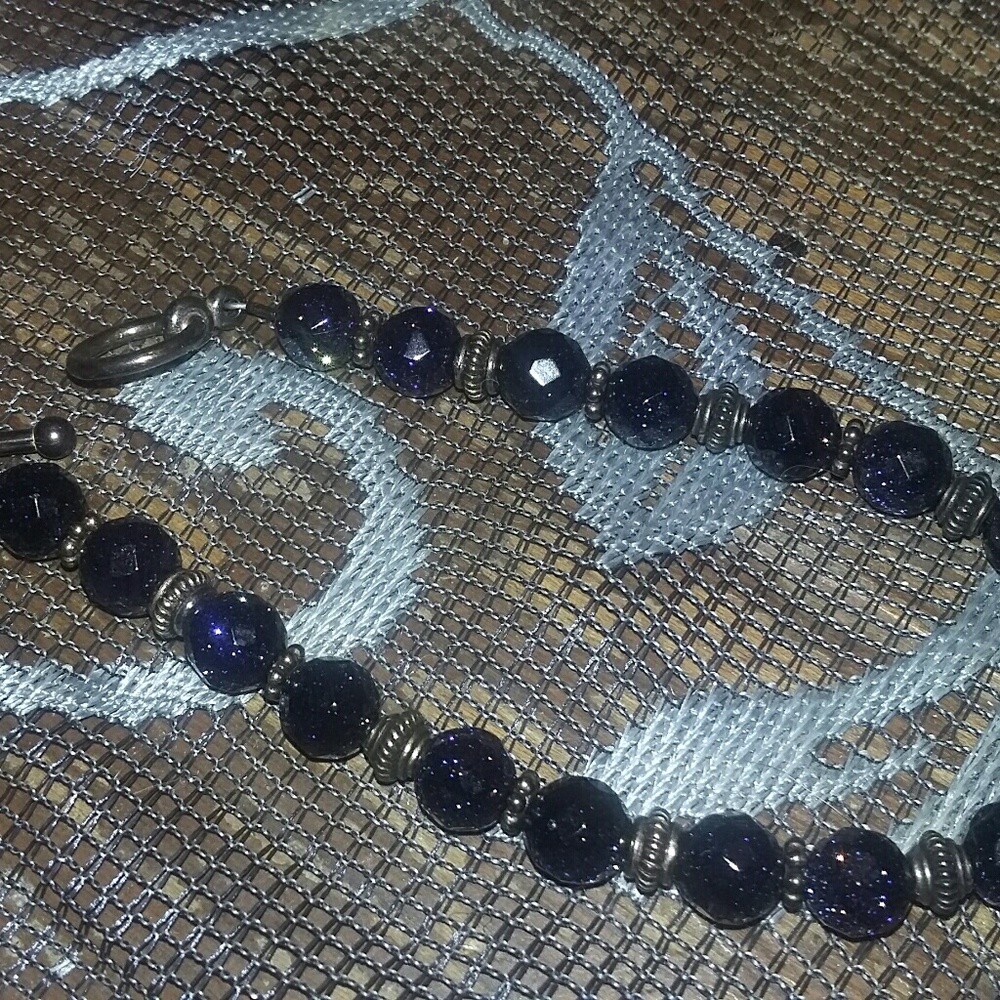 Blue gold and silver