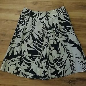 Tropical Floral Silk Skirt