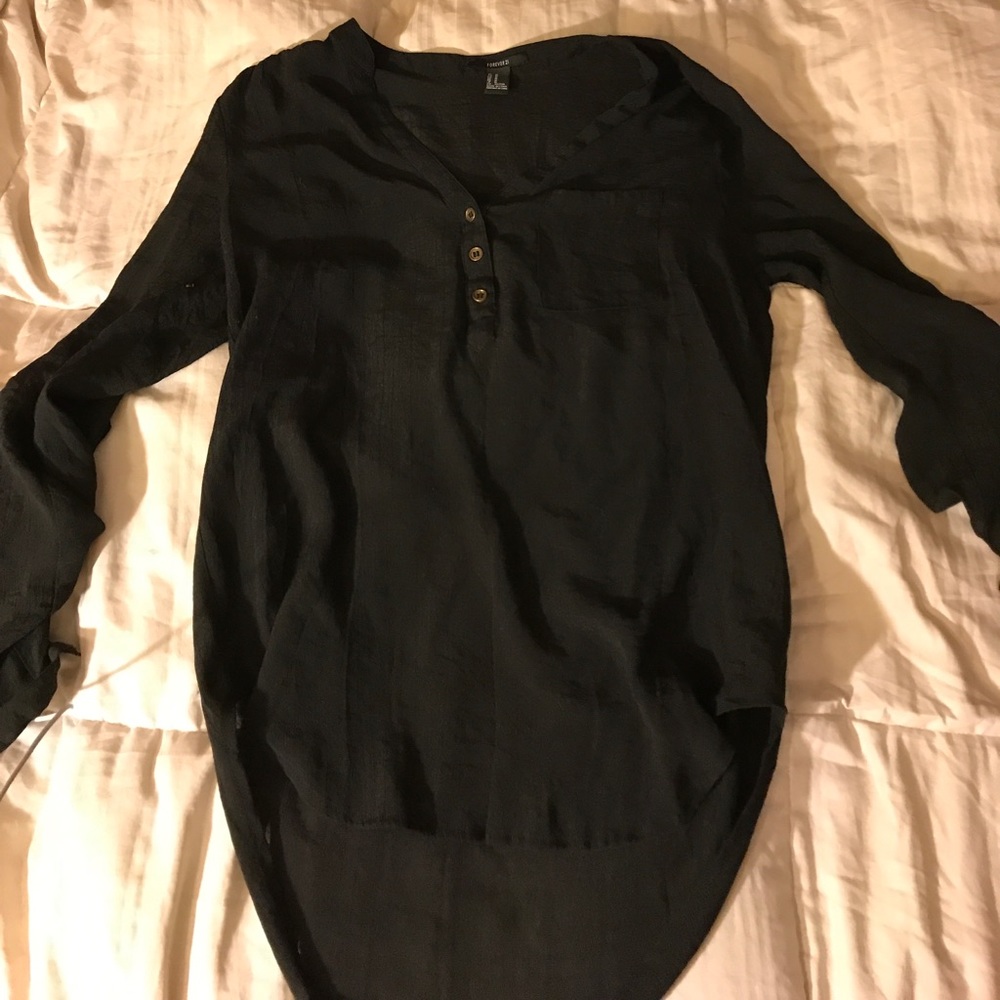 Black long sleeve blouse