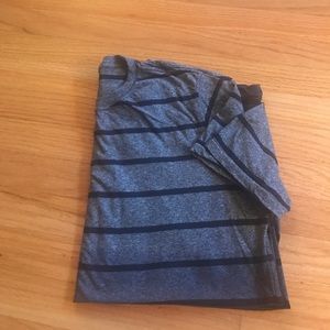 Blue ombré striped shirt