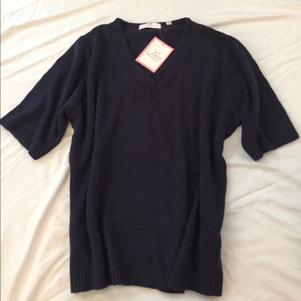 NWT Navy V-Neck Sweater