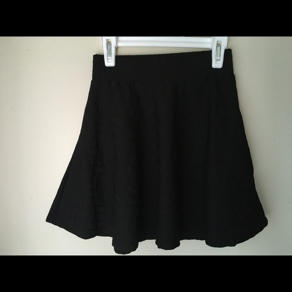 Black mini skirt
