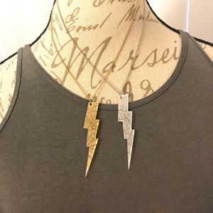 GOLD Lightening Bolt Necklace