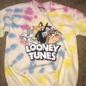 Looney Toons tye dye crew neck sweater
