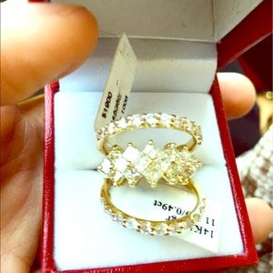 14k Solid si-1 diamond ring Band