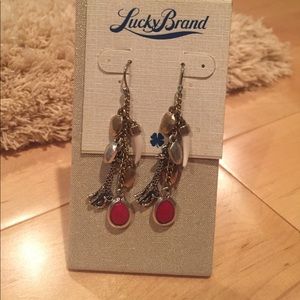 Lucky earring semi precious stones charms