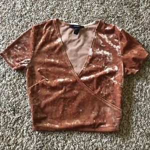 FOREVER 21 Velvet Crop top