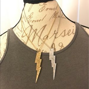 SILVER Lightning Bolt Necklace