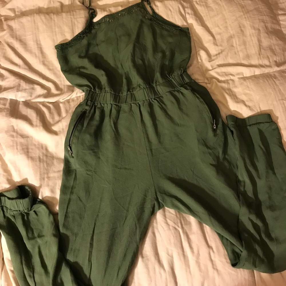 Olive green romper