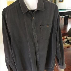 Men's grey flannel button down