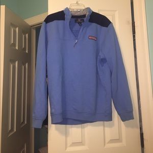 Baby blue and navy Vineyard Vines pullover