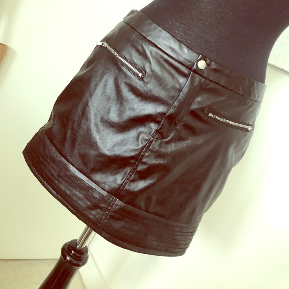 Victoria's Secret Faux Leather Moto Skirt
