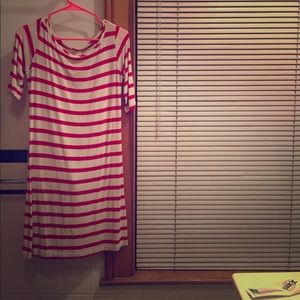 Red stripes Cotten dress