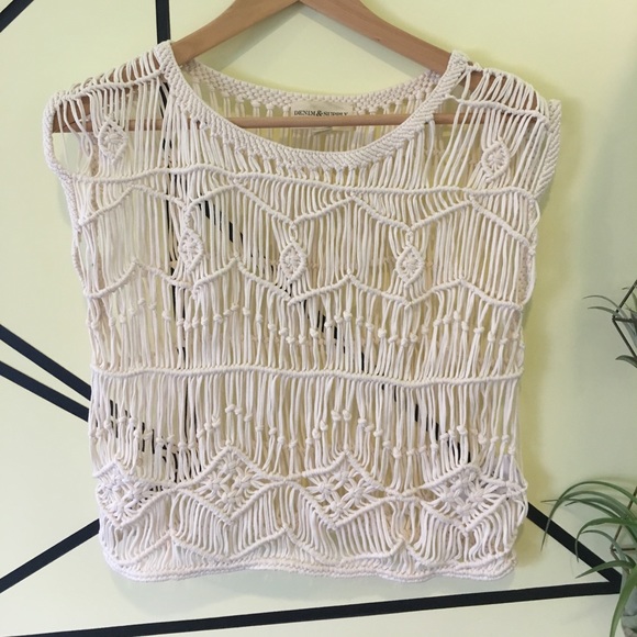 Ralph Lauren Denim&Supply Macrame Top - Picture 1 of 4